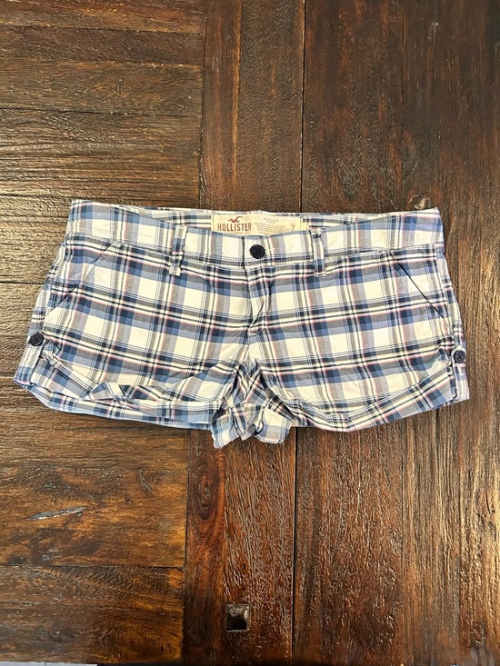 Hollister Pants - Hollister Y2K Vintage Low Rise Blue Plaid Micro Mini Shorts